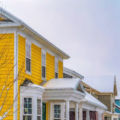 Snow-covered Idaho home exterior prepared for winter weather